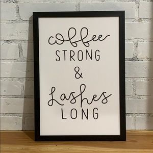 12 x 17 coffee lashes frame